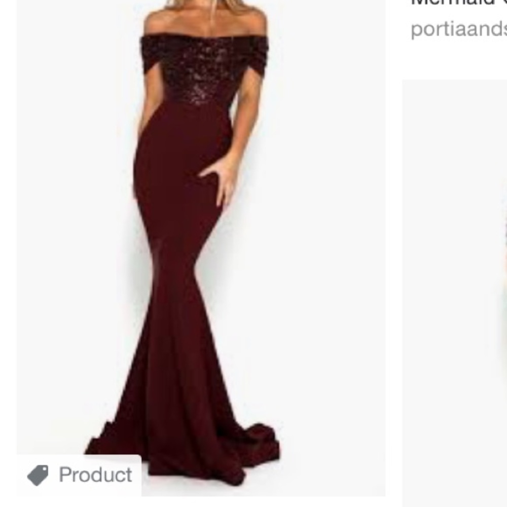 Burgundy Portia & Scarlett Mermaid Gown